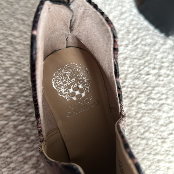 Vince Camuto heeled booties, purple snakeskin - Picture 3 of 3